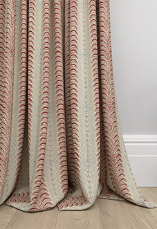 Land & Shore Fintra Stripe, Red Blue - Made to Measure Curtains